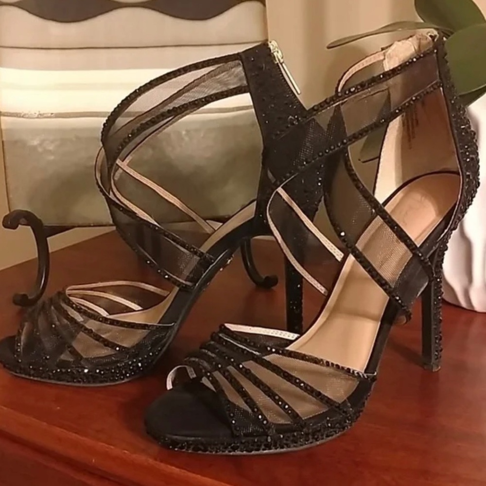Thalia Sofi Black Strappy Heels